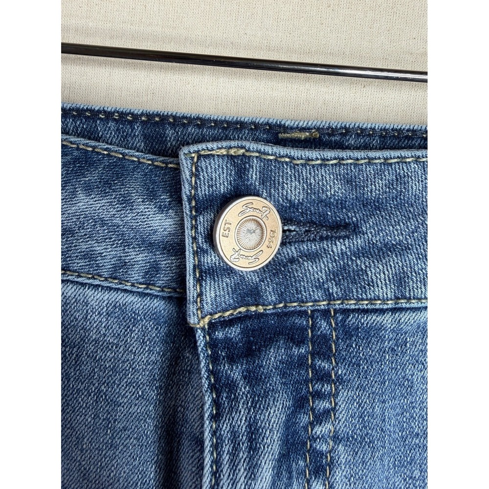 Seven7 Relaxed Bermuda Denim Shorts size 6 Blue - Picture 7 of 13